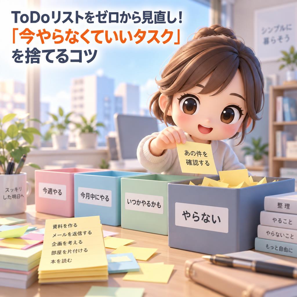 ToDoリストをゼロから見直し!「今やらなくていいタスク」を捨てるコツ
