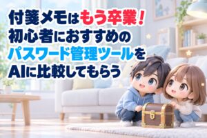 付箋メモはもう卒業！初心者におすすめのパスワード管理ツールをAIに比較してもらう