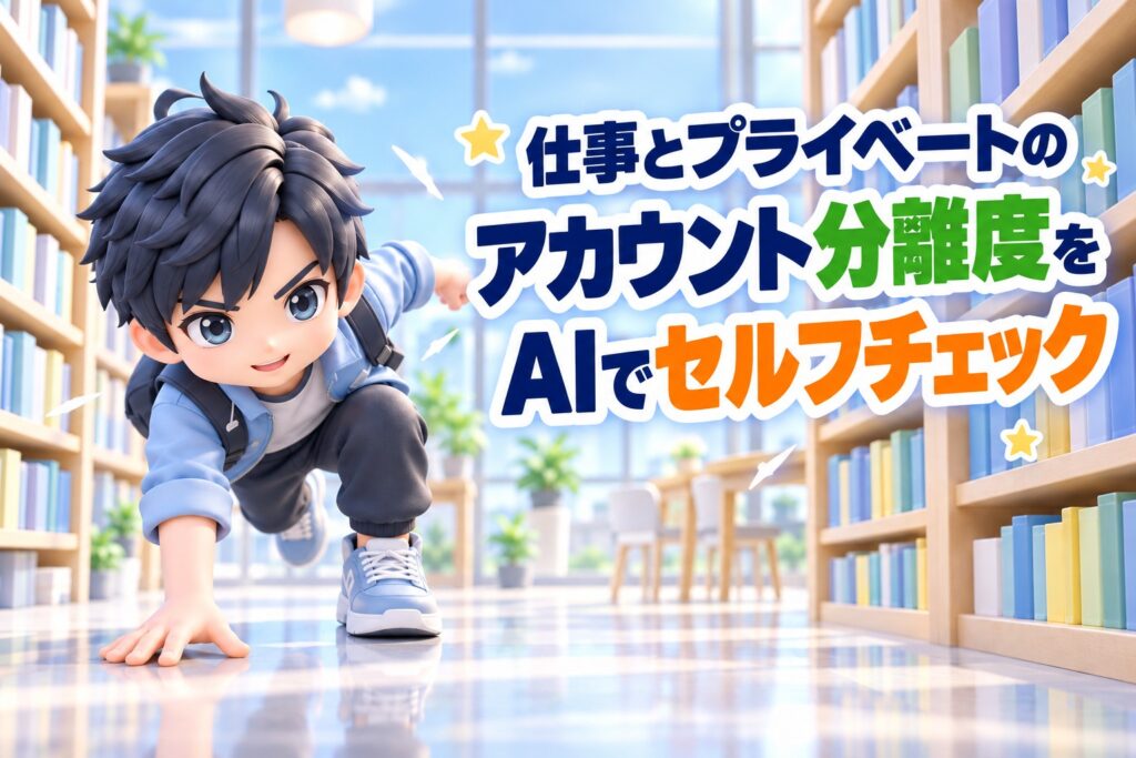 仕事とプライベートのアカウント分離度をAIでセルフチェック