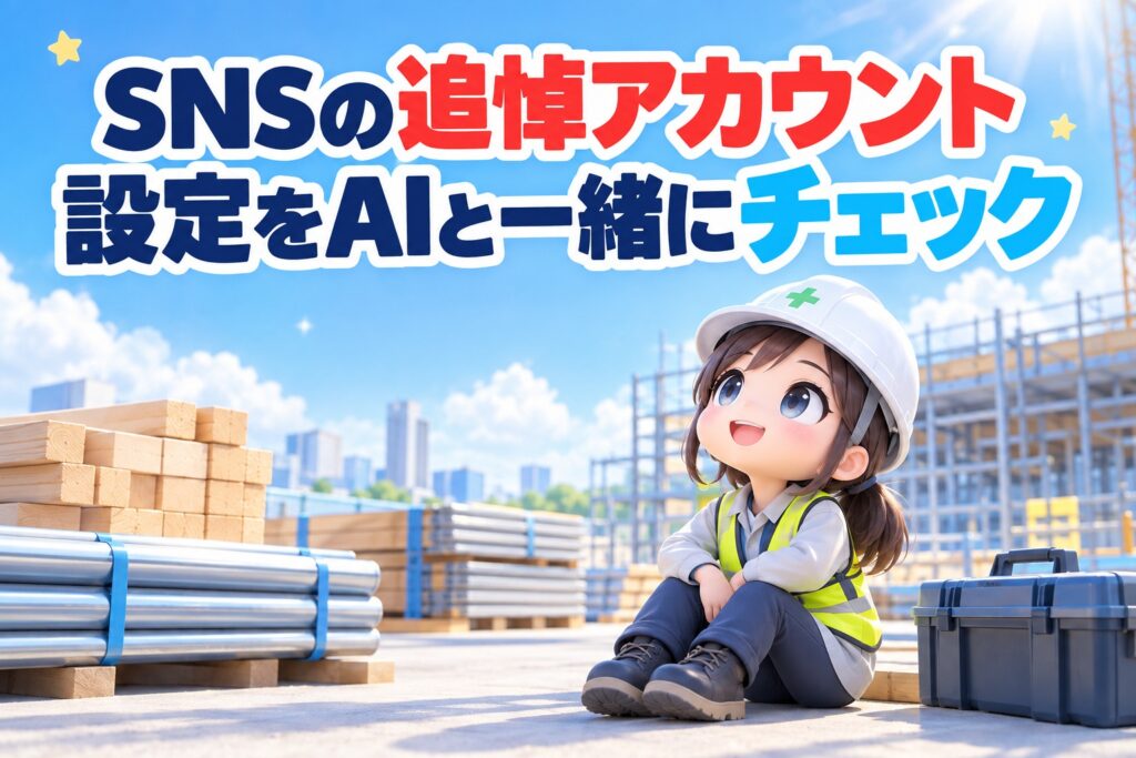 SNSの追悼アカウント設定をAIと一緒にチェック