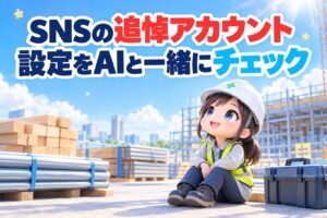 SNSの追悼アカウント設定をAIと一緒にチェック