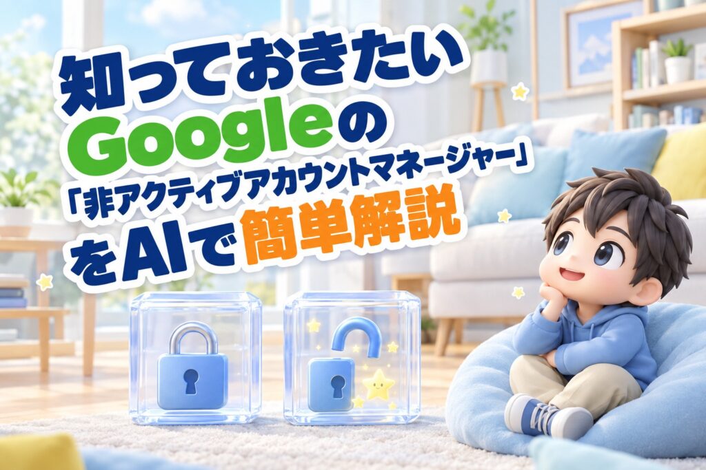 知っておきたいGoogleの「非アクティブアカウントマネージャー」をAIで簡単解説