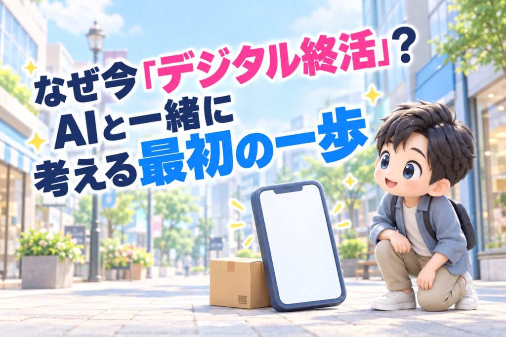 なぜ今「デジタル終活」？AIと一緒に考える最初の一歩