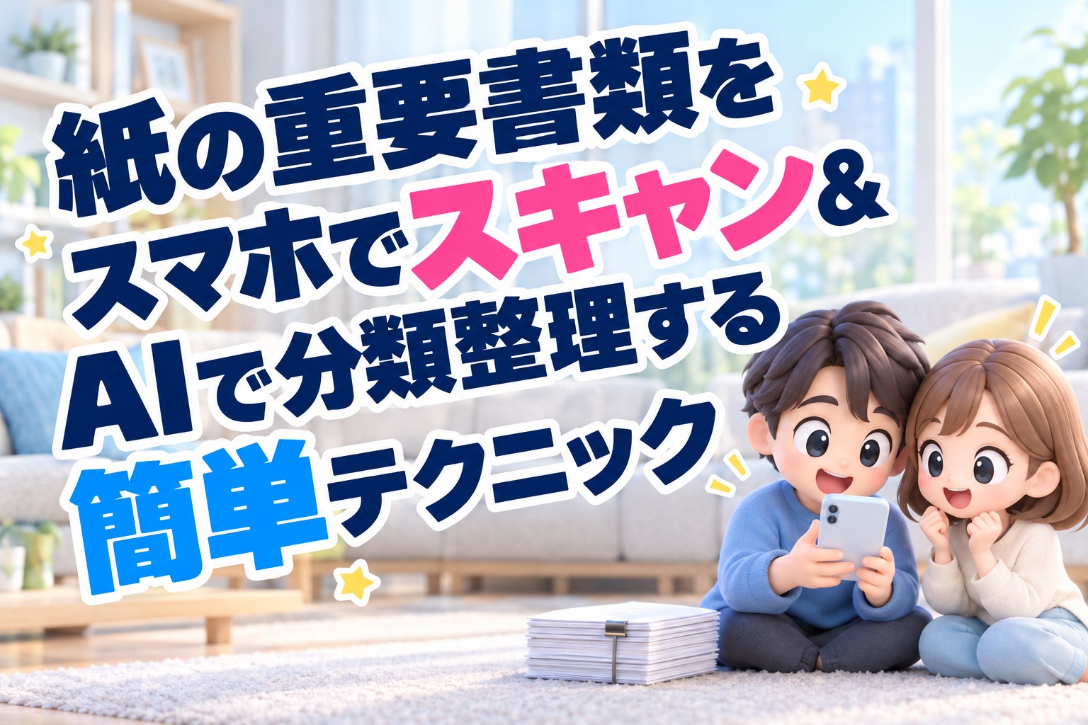 紙の重要書類をスマホでスキャン&AIで分類整理する簡単テクニック