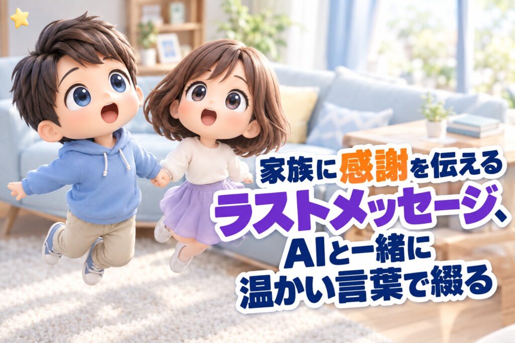 家族に感謝を伝えるラストメッセージ、AIと一緒に温かい言葉で綴る
