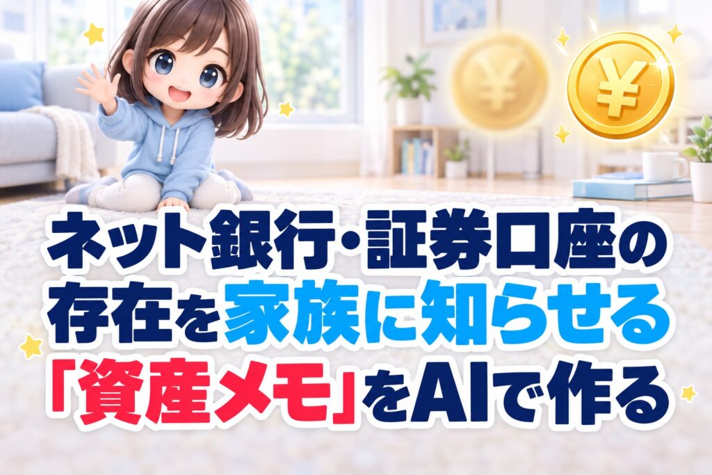 ネット銀行・証券口座の存在を家族に知らせる「資産メモ」をAIで作る